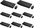 Wireless Keyboard and Mouse Combo, Full-Sized 2.4GHz Wireless Keyboard with Comfortable Palm Rest and Optical Mouse for Windows, Mac OS PC/Desktops/Computer/Laptops (8 Pack) by QUASIO