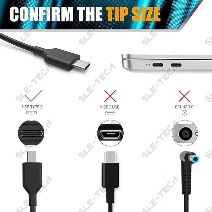Universal 45W Chromebook Charger USB C for HP Dell Lenovo Acer | Compatible with HP x360 11 14a, Dell 5190, Lenovo C330 S330, Acer Spin 311 511 C733, Asus C204 C213, Samsung 4, 45W USB-C - Image 2