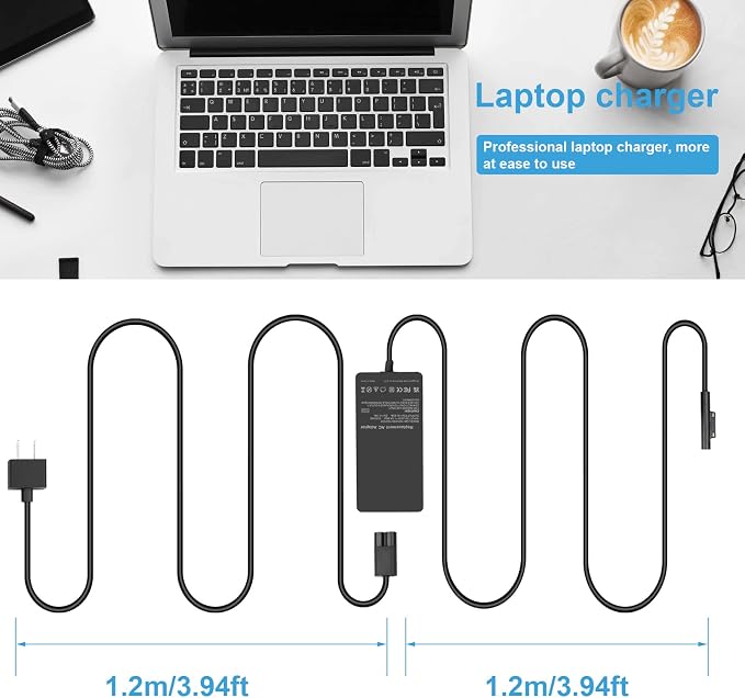 102W Microsoft Surface Book Charger, 15V 6.33A Power Supply for Surface Book 3/2/1, Surface Laptop 5/4/3/2, Surface Pro X/9/8/7/6/5th/4/3/2, Surface Go 3/2 - Image 6
