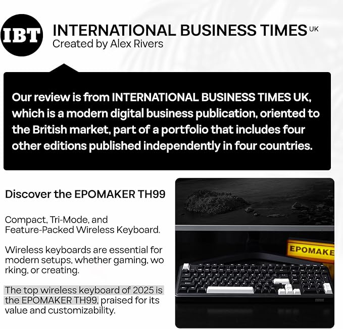 EPOMAKER TH99 Tri-Mode Wireless Mechanical Keyboard with 8000mAh Battery | Hot Swappable Custom RGB Gaming Keyboard with Numpad, Creamy Gasket Keyboard for PC/Mac/Office (Black, Creamy Jade) - Image 9