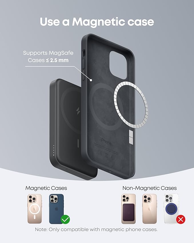 Anker 622 Magnetic Power Bank, 5,000mAh Foldable Wireless Portable Charger | Battery Pack with Stand and Side USB-C Port, Magsafe-Compatible for iPhone 16 / 15 / 14 / 13 Series - Image 6
