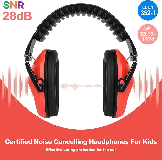 Floriogra Noise Cancelling Headphones for Kids/Toddler 28dB SNR Ear Muffs | Kids Ear Protection Noise Reduction Earmuffs for Children, Hearing Protection for Monster Jam, Concerts, Fireworks, Autism - Image 2