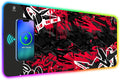 ToLuLu RGB Gaming 5/7.5/10/15W 10 Light Modes Wireless Charging Mouse Pad, LED Mouse Pad Computer Keyboard Mat Mousepad, 800x300x4MM Extended Large Desk Mat for Gaming, MacBook, Laptop, PC,Red Black by ToLuLu