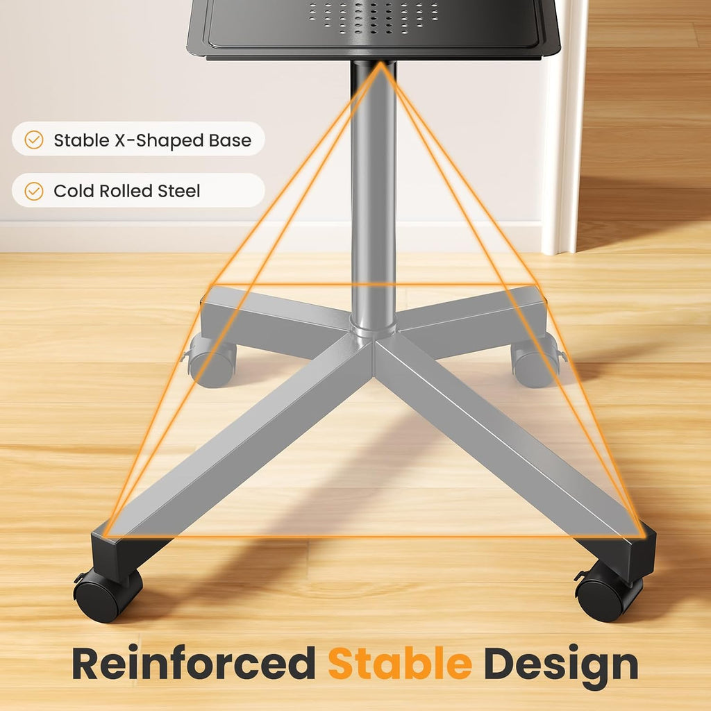 NEWBULIG Rolling TV Stand, Portable TV Cart with Wheels for 23-60 Inch - Image 8
