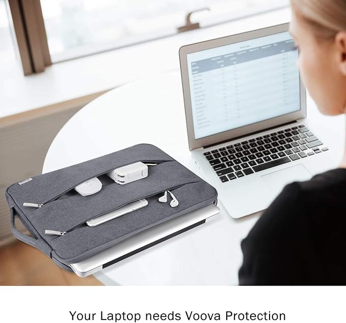 Voova 15.6-16 Inch Laptop Sleeve, Laptop Case, MacBook Case, Gray | Slim splash-proof 16-inch laptop sleeve compatible with MacBook Pro M1-M5 Max, HP, Lenovo, Acer and Asus for daily use - Image 7