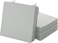 Outdoor Chair Cushions, Set of 4, 18.5 x 16 Inch, Light Grey | Water Resistant, Fade Resistant, Patio Furniture Seat Replacement, Removable Cover with Zipper, Non-Slip Bottom with Ties by Unknown