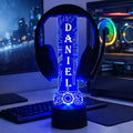Custom LED Headphone Holder with Name, Personalized Light up Headphone Stand for Desk, Gaming Headset Holder RGB Gift for Him, Boyfriend, Gamers, Valentines, Anniversary, Birthday Gifts 1 by Famitrendz