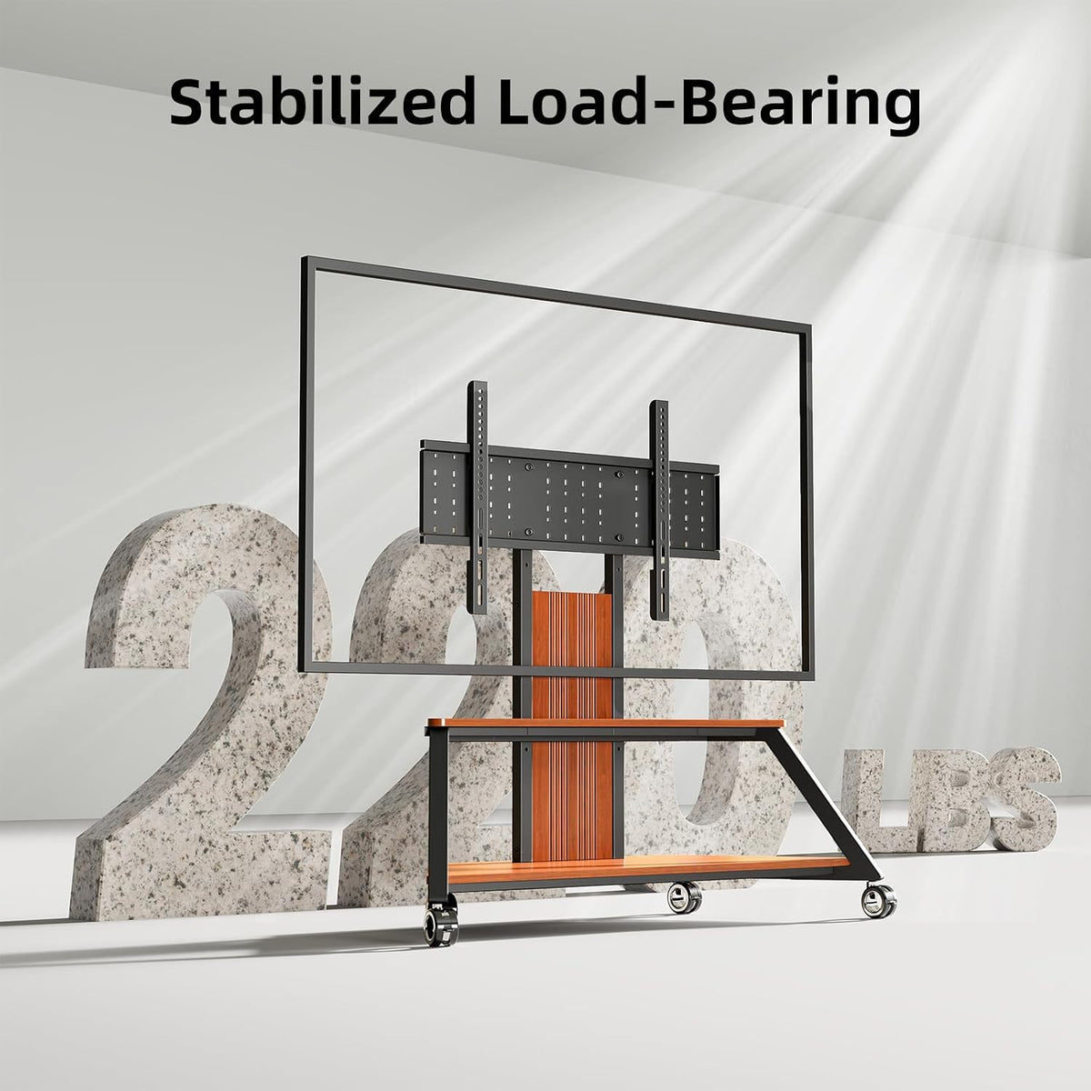 Heavy Duty Mobile TV Stand on Wheels for 50-100Inch - Image 4