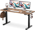 Monomi 59"x24"Electric Standing Desk Adjustable Height Computer Desk | Sit Stand Up Home Office Desk with Memory Preset, Ergonomic Computer Gaming Desk with Anti-Collision, Rustic Brown by MONOMI