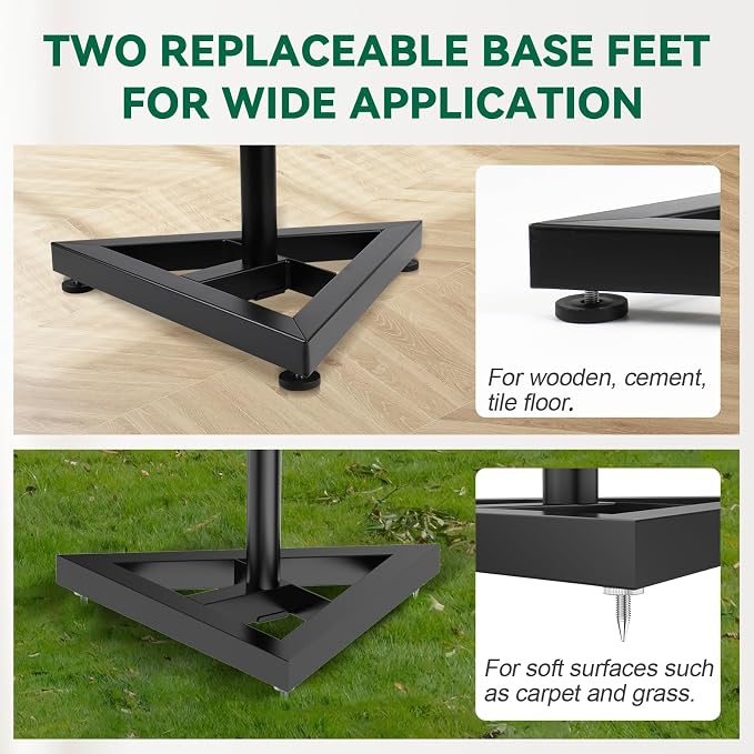 Vondynote Pair Studio Monitor Stands 32.6"-50.9" Base Floor Speaker Stands | Adjustable Height, Heavy Duty, Three Point Triangle Base, Floor Speaker Stands - Image 6