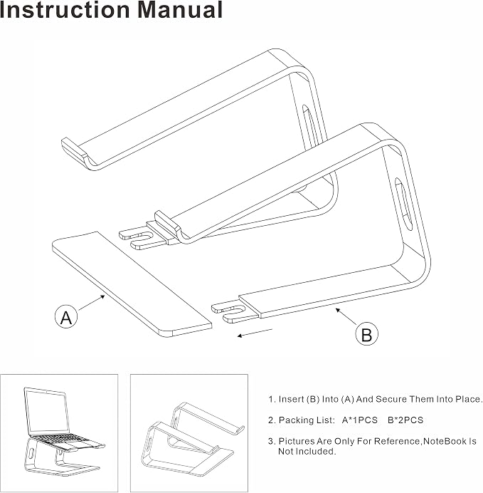 Laptop Stand,Ergonomic Aluminum Laptop Mount Computer Stand,Detachable Laptop Riser,Notebook Holder Stand,All 10-17.3" Laptops (Sky Blue) - Image 7