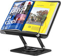 BESIGN BS02 Book Stand for Reading, Adjustable Book Holder, Ergonomic Laptop Stand, Cookbook Stand, Recipe Book Holder with Elastic Page Clips for Music Scores, Recipe, Tablet by BESIGN