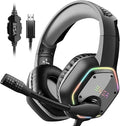 EKSA E1000 USB PC Gaming Headset with Mic, 7.1 Surround Sound | Computer Headphones with Microphone Noise Cancelling, RGB Light, Wired Headphones for PS4, PS5 Console, Laptop, Call Center by EKSA