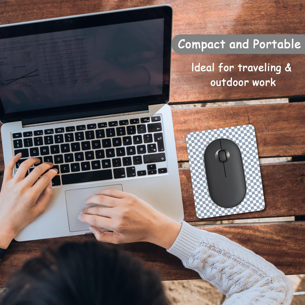 Small Mouse Pad, 5 x 6 Inch Thick Rubber Premium-Textured Non-Slip Portable & Washable Mini Mouse Mat for Women Men Wireless Laptops Keyboard Tray Gaming Work Travel,Blue Grey - Image 7