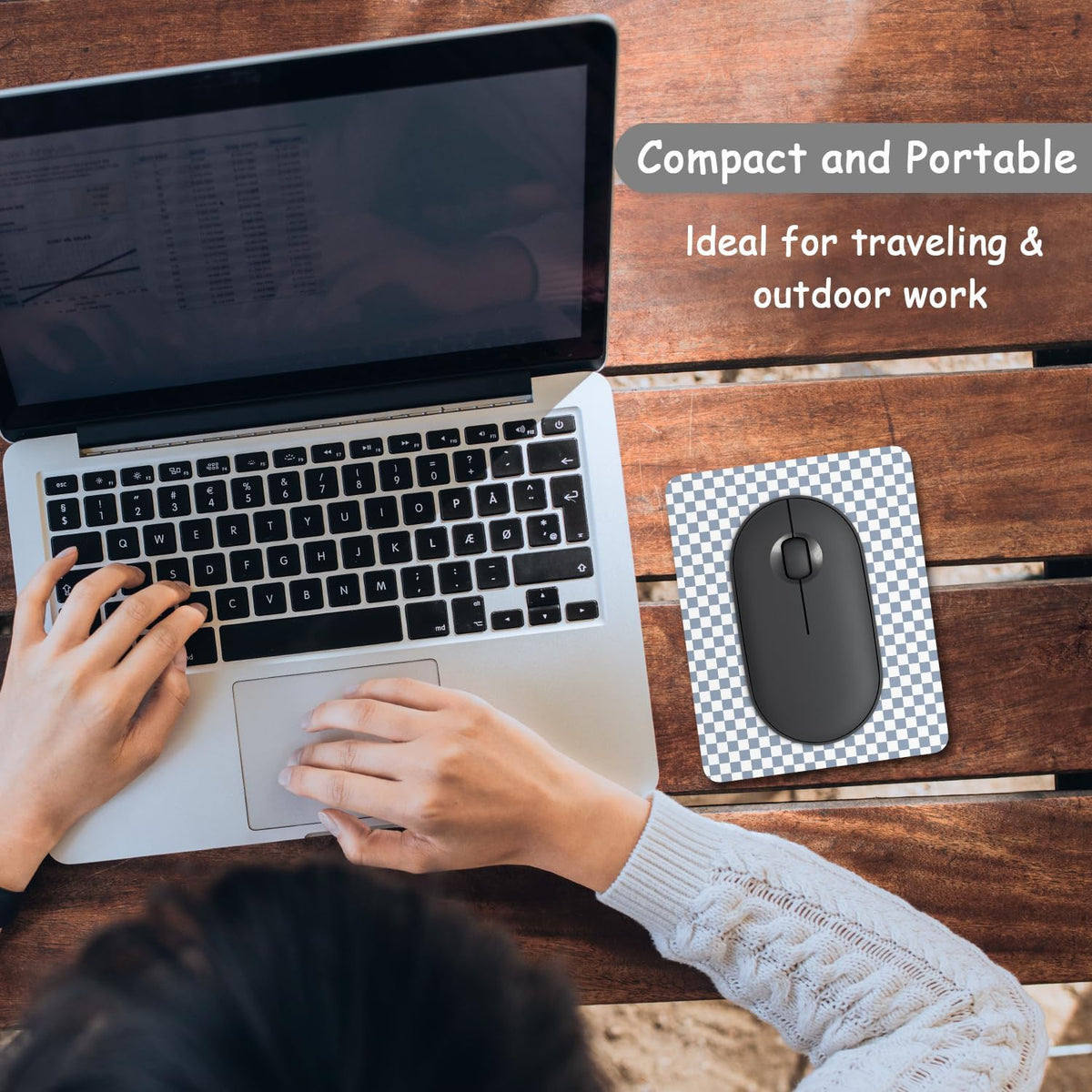 Small Mouse Pad, 5 x 6 Inch Thick Rubber Premium-Textured Non-Slip Portable & Washable Mini Mouse Mat for Women Men Wireless Laptops Keyboard Tray Gaming Work Travel,Blue Grey - Image 7