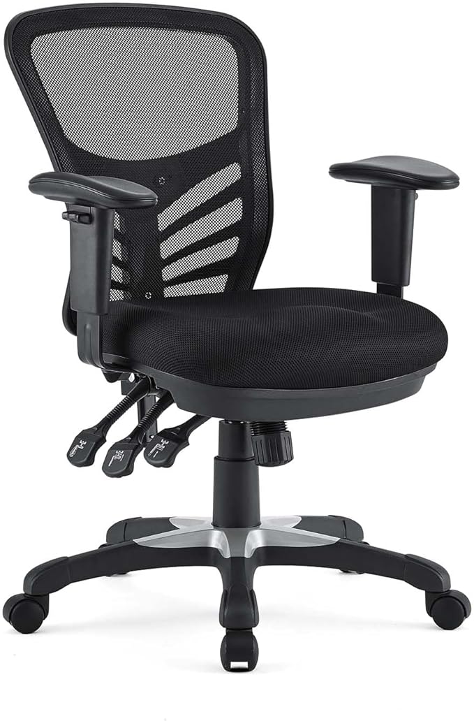 Modway EEI-757-BLK Articulate Ergonomic Mesh Office Chair in Black by Modway