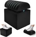 Adjustable Footrest for Under Desk at Work Ergonomic Foot Rest with 3 Adjustable Height Foot Stool for Under Desk Office Footrests with Removable Washable Mesh Cover, Black by CRAURU