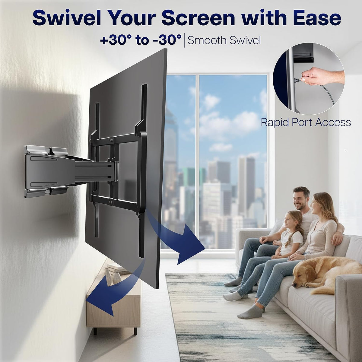 VIVO Black Ultra Slim TV Mount for 46-100 in Screens, MOUNT-TVUS100 - Image 7