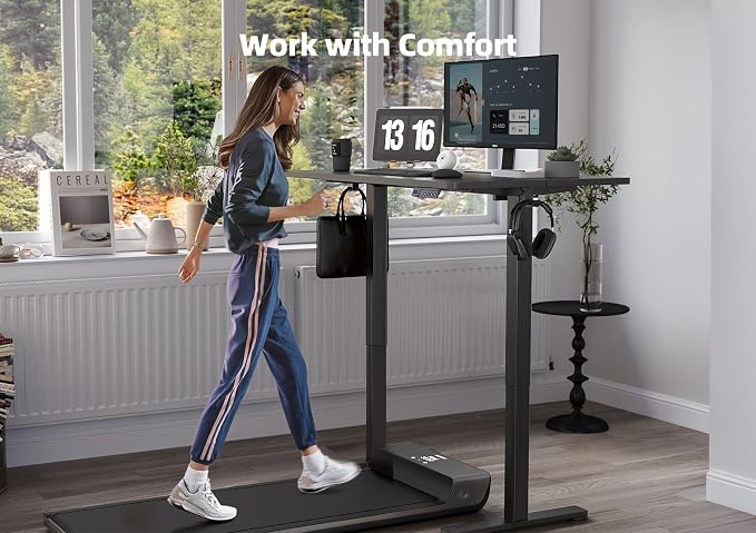 YDN 35 x 20 Inch Black Electric Standing Desk | Adjustable Height, Sit Stand, Cable Management, Ergonomic, Home Office - Image 6