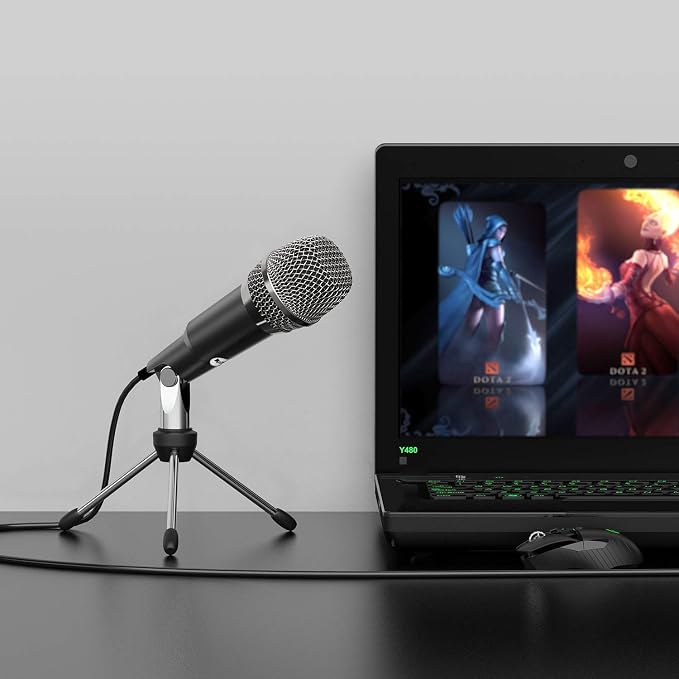 FIFINE USB Microphone, Plug and Play Home Studio USB Condenser Microphone for Skype, Recordings for YouTube, Google Voice Search, Games, for Windows and Mac-K668 - Image 6