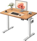 FEZIBO 40 x 24 Inches Electric Standing Desk Adjustable Height, 3 Memory Height Settings, Sit Stand Up Desk for Home Office & Computer Workstation, Light Rustic by FEZIBO