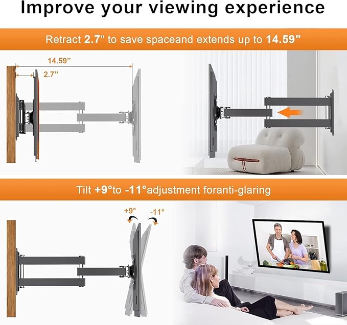 TV Wall Mount, Bracket for Most 13-32 inch LED, LCD Monitor and Plasma TVs, Max VESA 100x100mm by XINLEI (MA1330) - Image 3