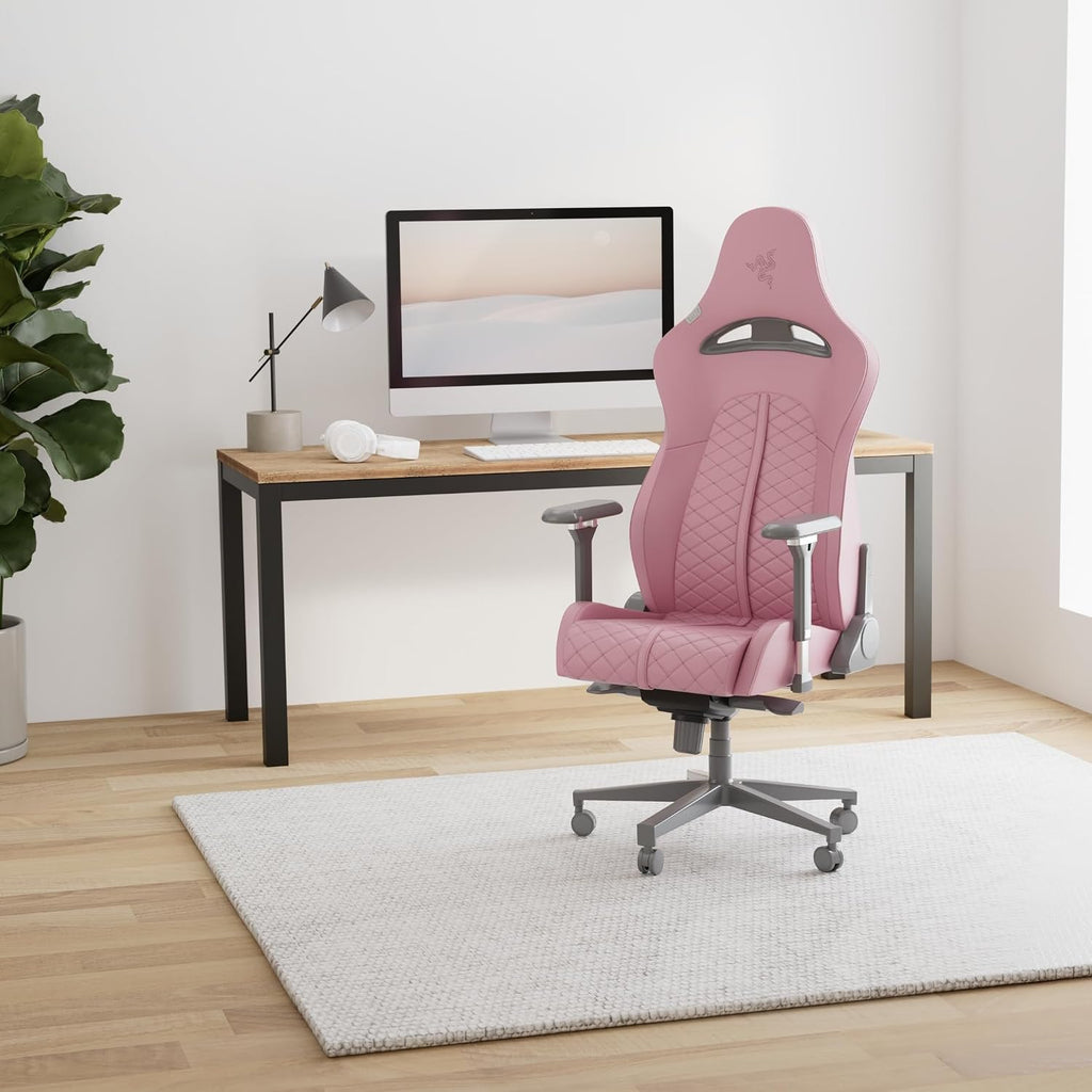 Razer Enki Gaming Chair, Built-in Lumbar Arch, All-Day Comfort, Pink - Image 2