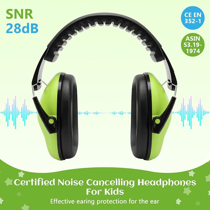 Floriogra 2 Pack Noise Cancelling Headphones for Kids/Toddler Ear Muffs | 28dB SNR Kids Ear Protection for Autism Children Noise Reduction Earmuffs for Concerts, Monster Jam, Air Shows, Fireworks - Image 3