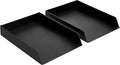 Amazon Basics Rectangular Plastic Desk Organizer, Letter Tray for Documents and Office Supplies, File Storage, Black, 12-Pack by AmazonBasics