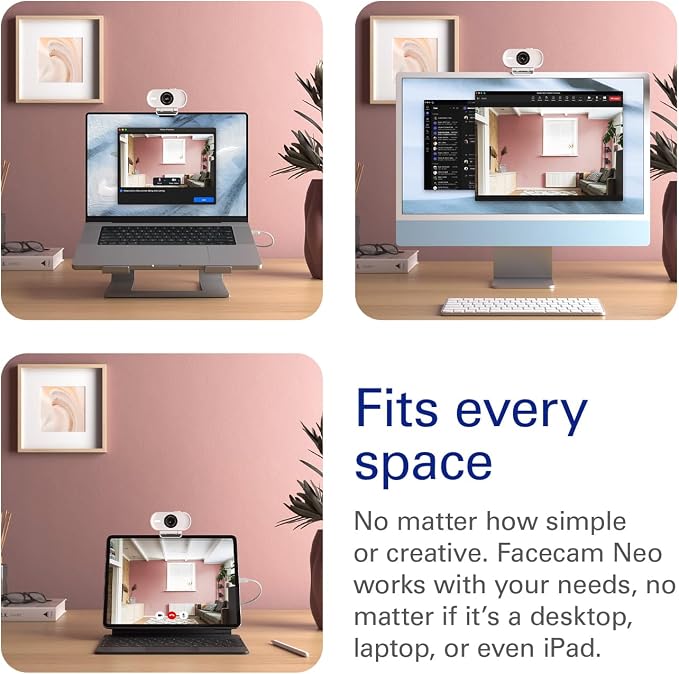 Elgato Facecam Neo, Full HD Webcam with Privacy Shutter | 1080p60 true HD video, HDR enabled, Plug and play setup, Easy-slide shutter, Zero-plastic packaging, USB-C - Image 7