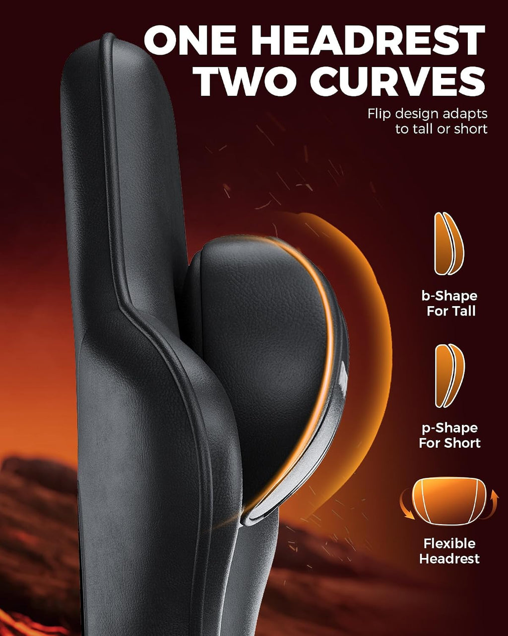 GTPLAYER Big and Tall Gaming Chair with Footrest, Ergonomic Office Desk Chair with 4.4in Thick Cushion and Wide Wingless Seat, Comfortable Leather Computer Chair, Predator Series, Phantom Black - Image 6