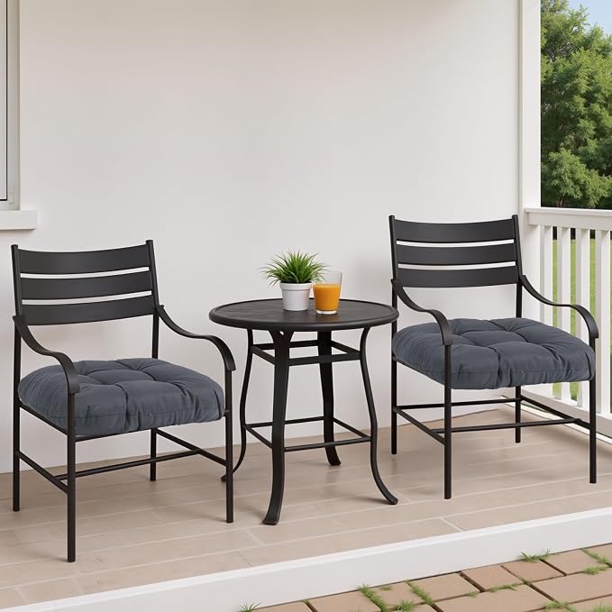 MTMR Outdoor Chair Cushions Set of 2, Patio Furniture Seat Pads, Waterproof | 2Pcs , waterproof cover, PP cotton, u-shaped, no-fading, thick patio seat pads for outdoor wicker furniture in yard, 19x19x4 - Image 2