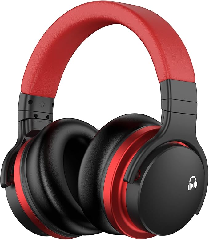 MOVSSOU Million Sold Classic E7 Active Noise Cancelling Headphones | Upgraded HD Sound, Wireless Bluetooth Headphones Over The Ear Unequaled Comfort, Vivid Deep Bass, for Home Office Travel Gift by MOVSSOU