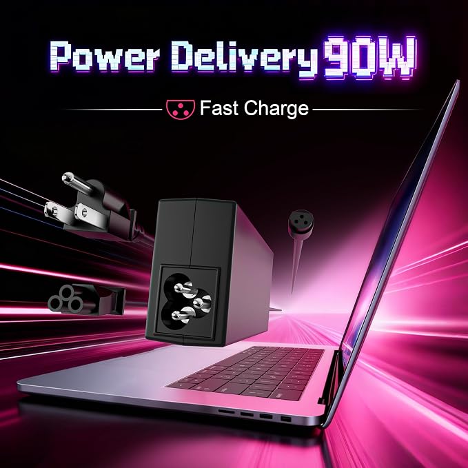 90W Universal Laptop Charger AC Adapter Replacement for HP Dell ASUS Acer Samsung Sony Fujitsu Notebook Ultrabook Chromebook Latitude Inspiron Pavilion Power Supply Cord with 15 Tips - Image 5