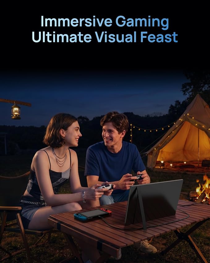 ARZOPA 16.1'' 144Hz Portable Gaming Monitor, 106% sRGB 1080P FHD Kickstand Portable Monitor with HDR, Ultra Slim, Eye Care, External Second Screen for Laptop, PC, PS5, Mac, Xbox-Z1FC - Image 9