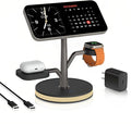 Wireless Charger, 3 in 1 Magnetic Charging Station for Apple Device | Fast Charging Tree-Shaped Stand with 20W Adapter, Qi-Certified Charger for iPhone 12-17 Series, Apple Watch, AirPods by AitekPowermagsafecharger