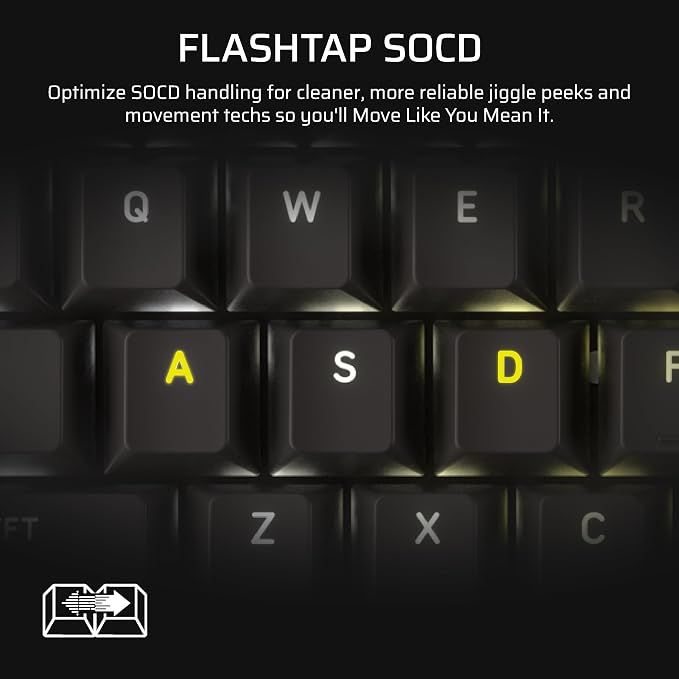 Corsair Vanguard 96 Wired Mechanical Gaming Keyboard – 96% Layout, MLX Plasma Linear Switches, 8000Hz Polling, LCD Display, Virtual Stream Deck, G-Keys, SOCD Flashtap, QWERTY US – Black - Image 7