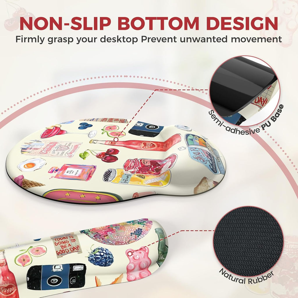 iCasso Desk Pad Mat, Large Mouse Pad and Keyboard Wrist Rest Set - Image 6