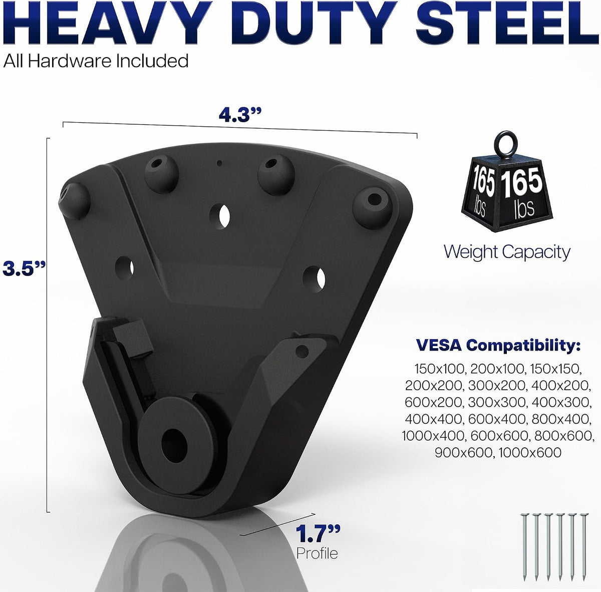 VIVO Black No Stud TV Wall Mount for 32-100 in Screens, MOUNT-NS100 - Image 4