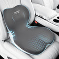 Coverado Car Seat Cushion and Lumbar Support Pillow One Piece, Memory Foam Ergonomic Back Support Driving Seat Cushion for Back Pain, Non-Slip Washable Cushion for Car, Driver, Office by COVERADOAUTO