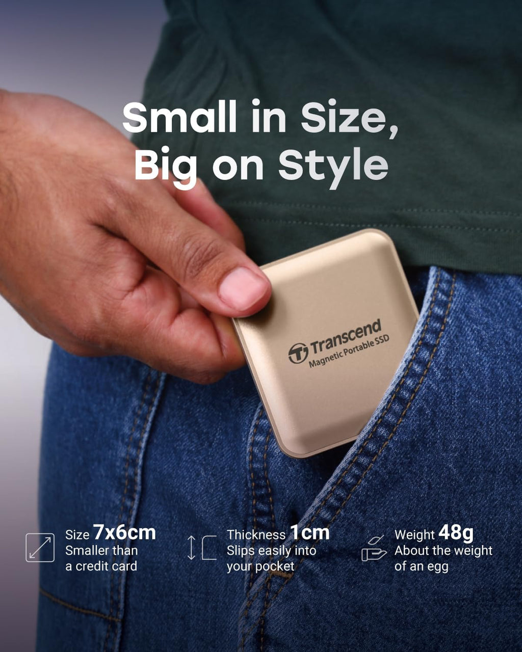 Transcend 1TB ESD420 Portable Magnetic SSD Up to 2000MB/s USB3.2 Gen2x2 - Image 5