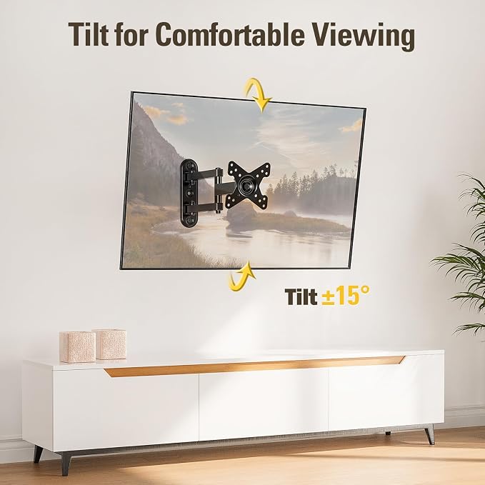 Mounting Dream UL Listed Full Motion Monitor Wall Mount TV Bracket for 10-26 Inch LED, LCD Flat Screen TVs and Monitors, TV Mount with Swivel Articulating Arm, Up to VESA 100x100mm and 33LBS MD2463 - Image 5