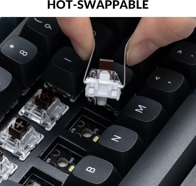 Keychron K10 Pro Wireless Custom Mechanical Keyboard Full-Size Layout | QMK Programmable Bluetooth/Wired White Backlit with Hot-swappable Keychron Brown Switch for Mac Windows Linux - Image 2