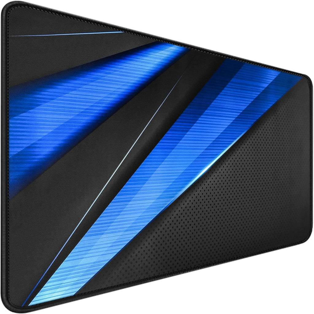 Desk Pad Large Gaming Mouse Pad Extended Keyboard Mouse Mat,Black Blue by Akduss