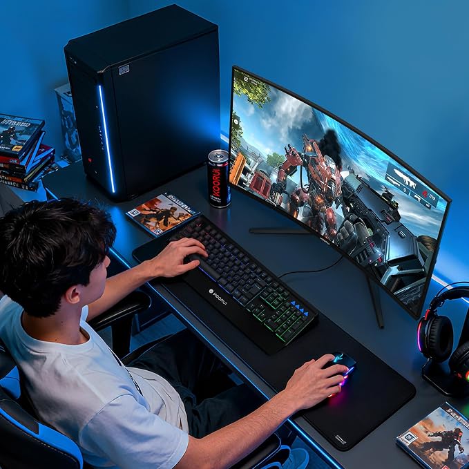 KOORUI 32 inch Curved Gaming Monitor, QHD 170Hz, 1ms 1500R Display | 2560×1440p Monitor, Adaptive Sync, 90% DCI-P3, HDMI×2 and DP, VESA, FPS & Console Gaming, Immersive Gaming - Image 4