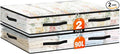 2 Pack Under Bed Storage Bags, 90L Foldable Clear Containers with Handles | Dual Zipper Storage Bins for Comforters, Bedding, Blankets, Closet Organizer for Clothes, Linen Sheets, Sweaters by Unknown