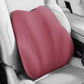 BEBAS Ergonomic Lumbar Support Pillow for Car, Memory Foam Car Back Cushion | Comfort Lumbar Pillow for Back Pain Relief, Breathable Washable Cover, Fits for Driving, Office, Wheelchair, Red by BEBAS