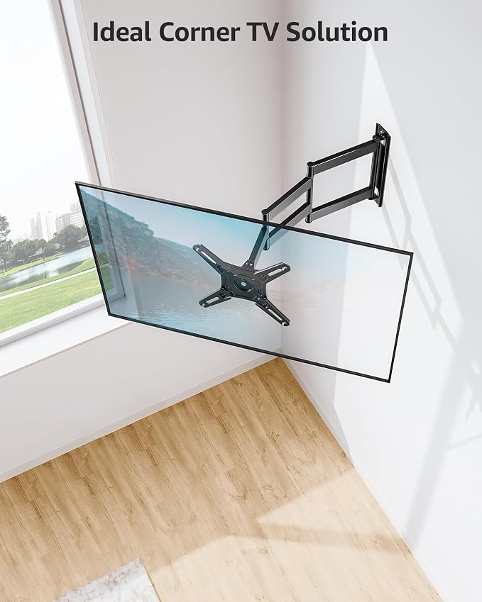 MOUNTUP Full Motion TV Wall Mount for Most 13-42 inch TVs, 21.7'' Long Extension Articulating Arm with Swivel Tilt Rotation, Corner TV Mount Wall Bracket for Monitor, Max VESA 200x200mm, Holds 44 lbs - Image 7