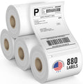 Thermal Shipping Labels Compatible with Dymo LabelWriter 4XL 1744907 4x6 Internet Postage Labels, Water Resistant, Strong Adhesive, Perforated, 220 per Roll, NOT for 5XL (4 Pack) by Dasher Products