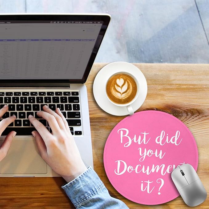 Funny Small Mouse Pad, But Did You Document It, Cute Mousepad | Mini Travel Wireless Mice Pad for Computer, Office Accessories, Coworker Gifts, 8.6 x 8.6 inch - Image 3